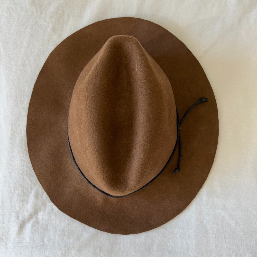 Wool Hat w/ Leather Tie